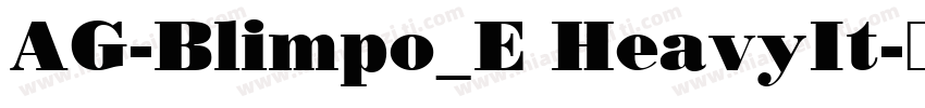 AG-Blimpo_E HeavyIt字体转换